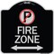 Signmission No Parking and Arrow Pointing Left and Right Heavy-Gauge Aluminum Sign, 18" x 18", BS-1818-24656 A-DES-BS-1818-24656 - alternate 1
